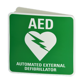 Aero Healthcare CARDIACT Poly AED Angle Bracket Sign 22.5 x 22.5cm